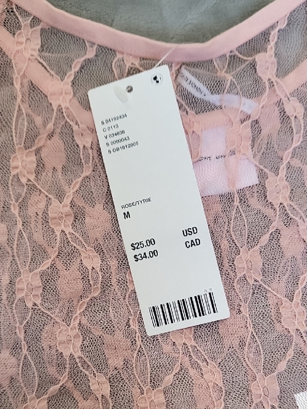 Sheer Pink Lace Cami Tank Top - Picture 2 of 4